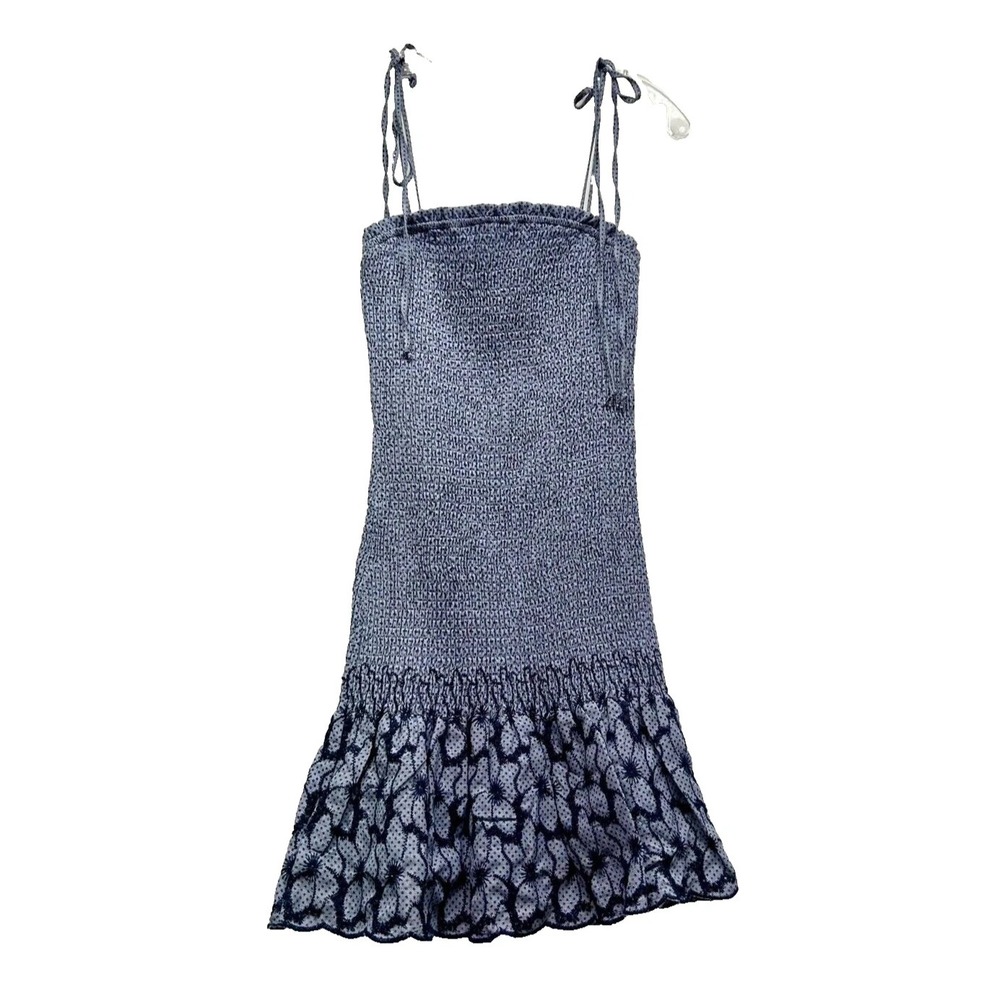 Storia Womens Small Blue Bodycon Cotton Mini Dress NEW (C3)